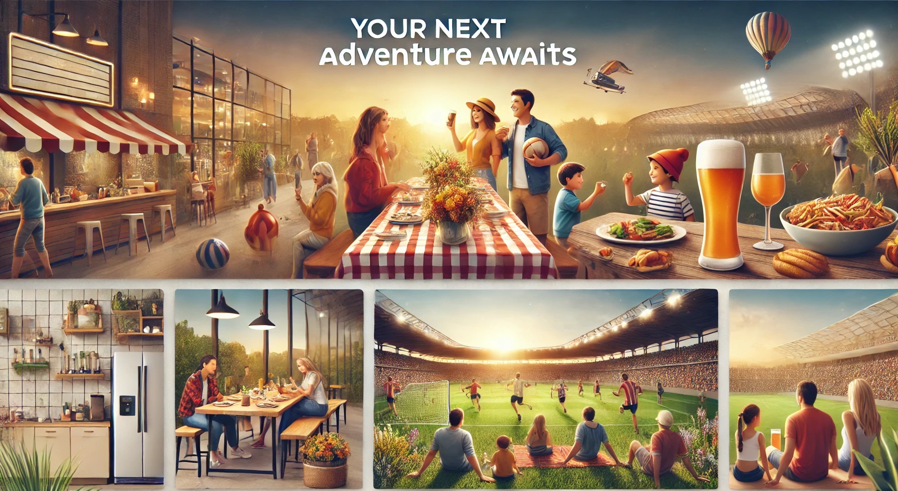 Image which shows people enjoying activities